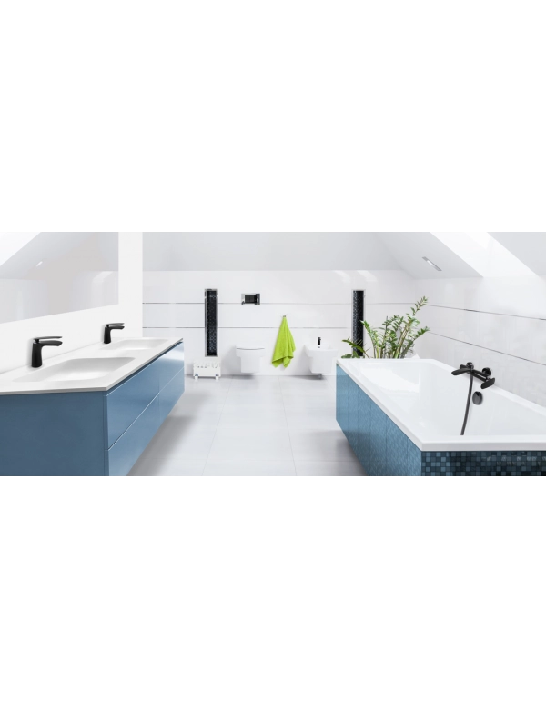 TIGRIS miscelatore lavabo ottone cromo nero senza sifone