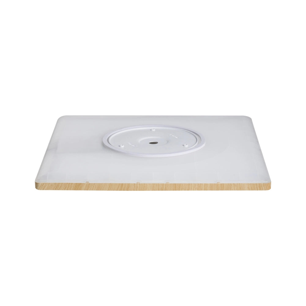 Plafoniera LED Marrone Chiaro in Materiale Sintetico Quadrata 42 cm Pannello Luminoso LED a Filo Soffitto con Telecomando