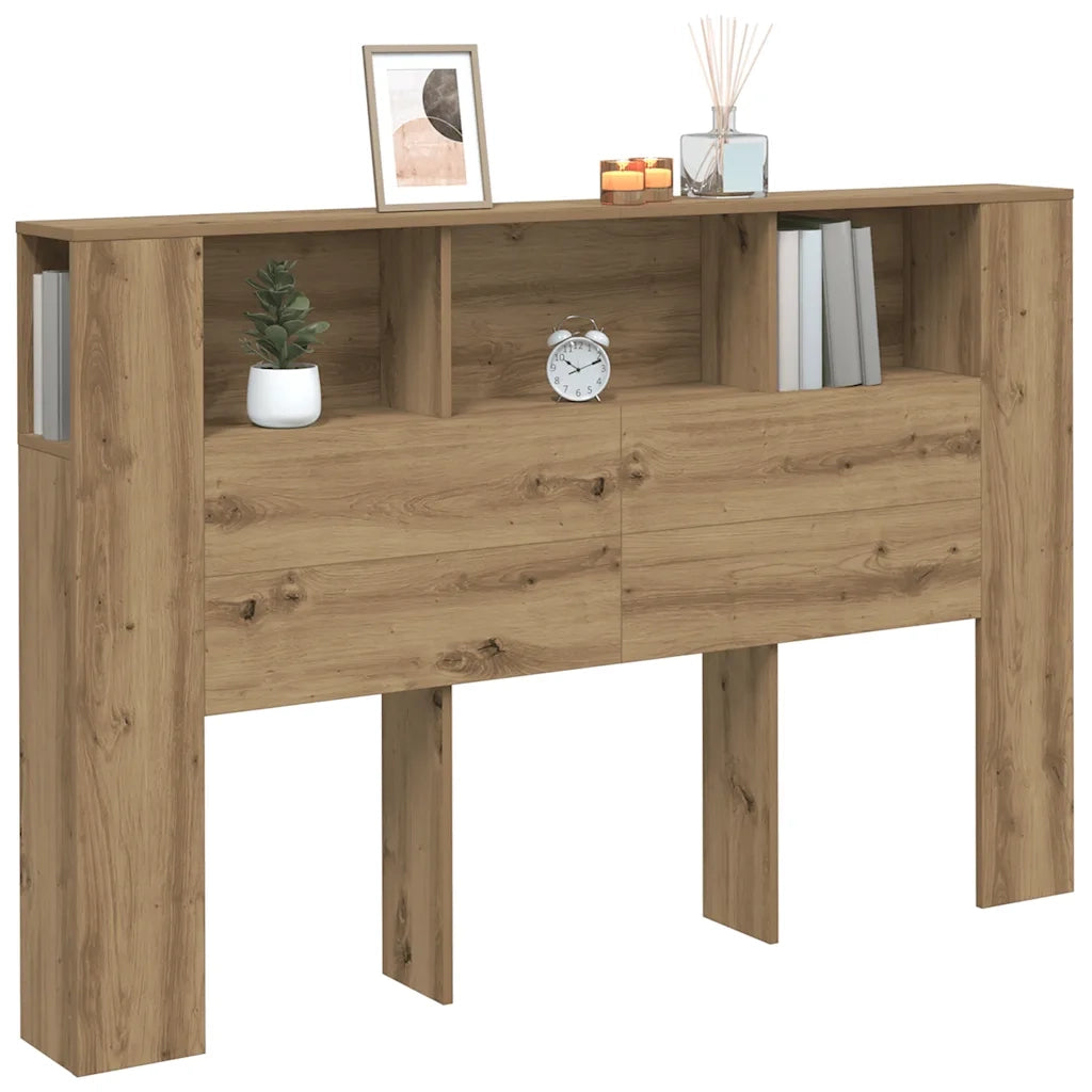 Mobiletto con testiera in rovere artigianale 160x18,5x103,5 cm in legno ingegnerizzato 856883