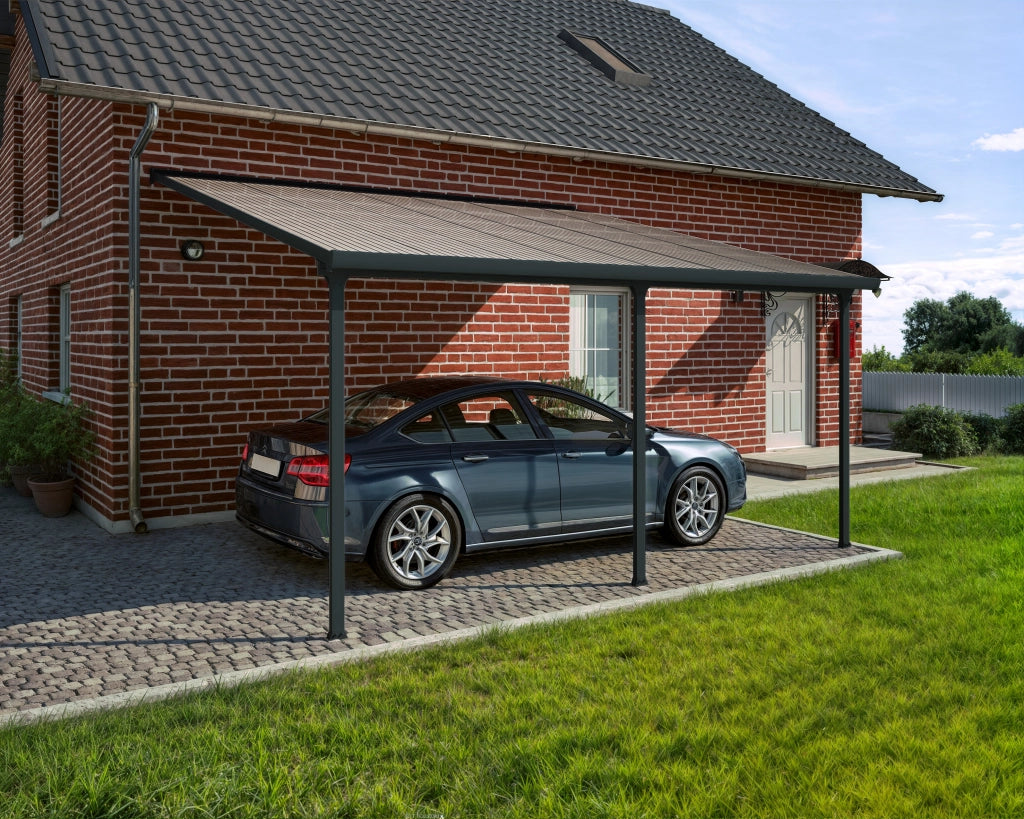 Pergola Addossata in Alluminio Feria 3X4.3 m  Grigio