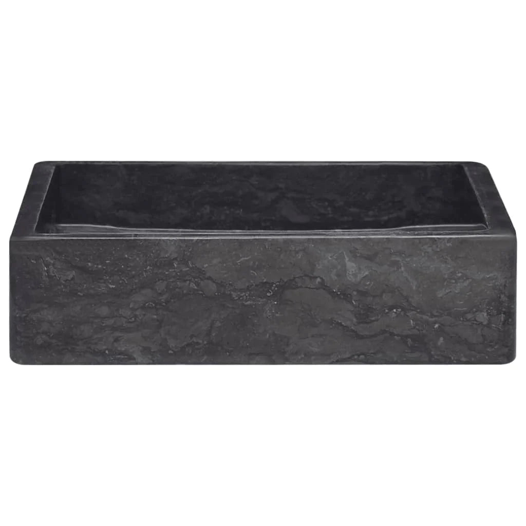 Lavandino da bagno lavabo da appoggio lavabo da WC lavabo da bagno lavabo da interno 40 x 40 cm marmo nero 02_0002813