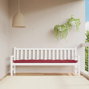 Cuscino per Panca-Cuscini per panchina Rosso Vino 200x50x7 cm in Tessuto Oxford
