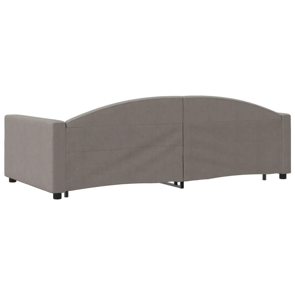 vidaXL Divano Letto Estraibile con Cassetti Tortora 100x200 cm Tessuto