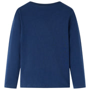 Maglietta da Bambina Maniche Lunghe Blu Marino 104 14065