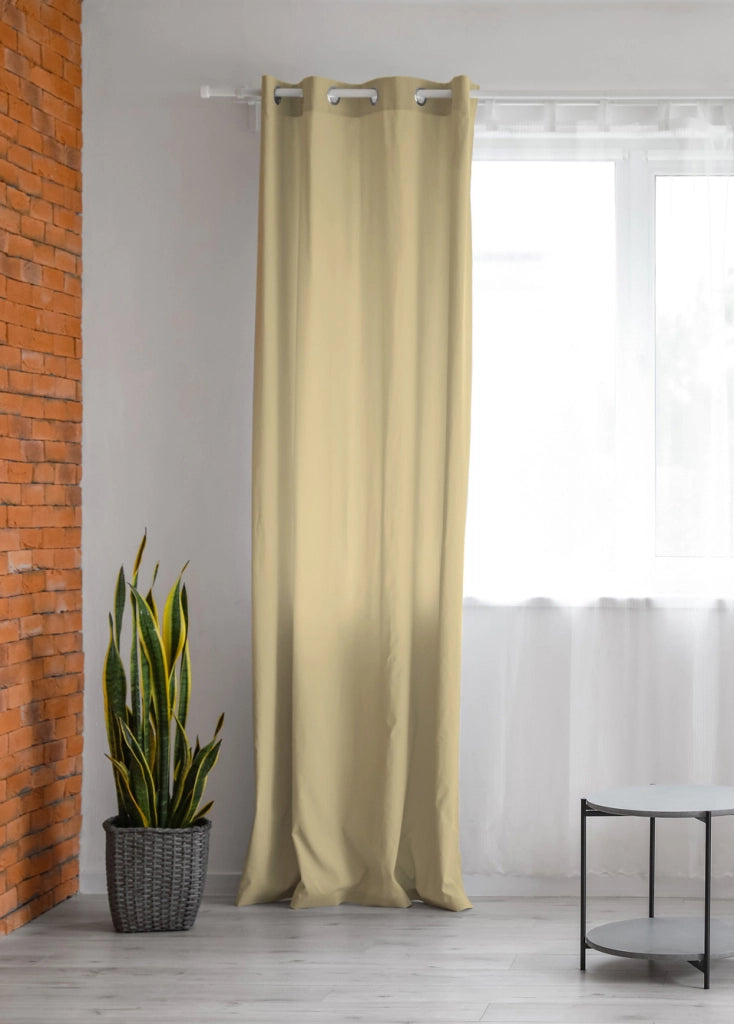 Tenda Semioscurante 140 x 290 Cm Moderne Con Occhielli  Beige - 1 Tenda