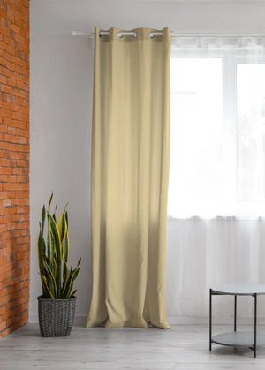 Tenda Semioscurante 140 x 290 Cm Moderne Con Occhielli  Beige - 1 Tenda