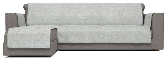 Copridivano in Poliestere con Penisola Sinistra Seduta 290 cm Grigio