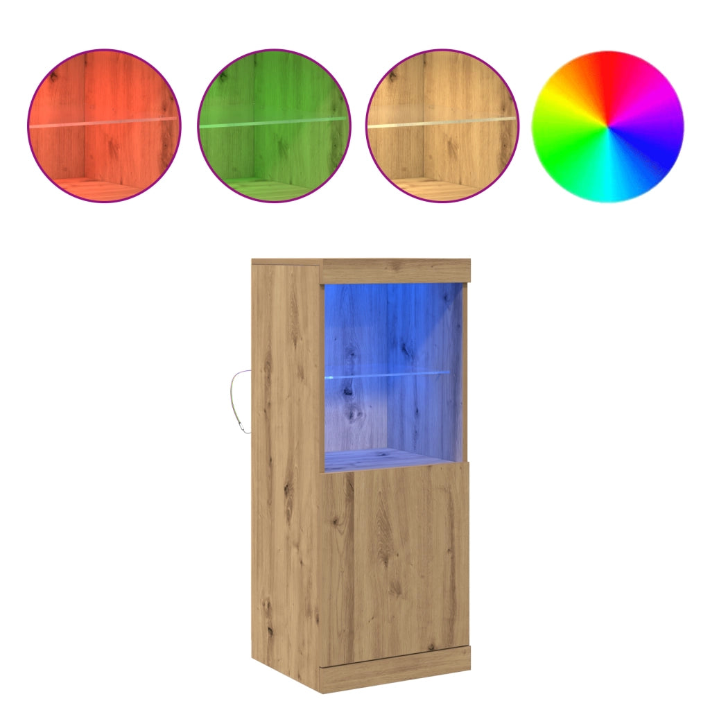 Credenza con luci LED Quercia Artigianale 41x37x100 cm