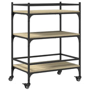 Carrello da Cucina Rovere Sonoma 65x40x86,5cm Legno Multistrato CFW5298375