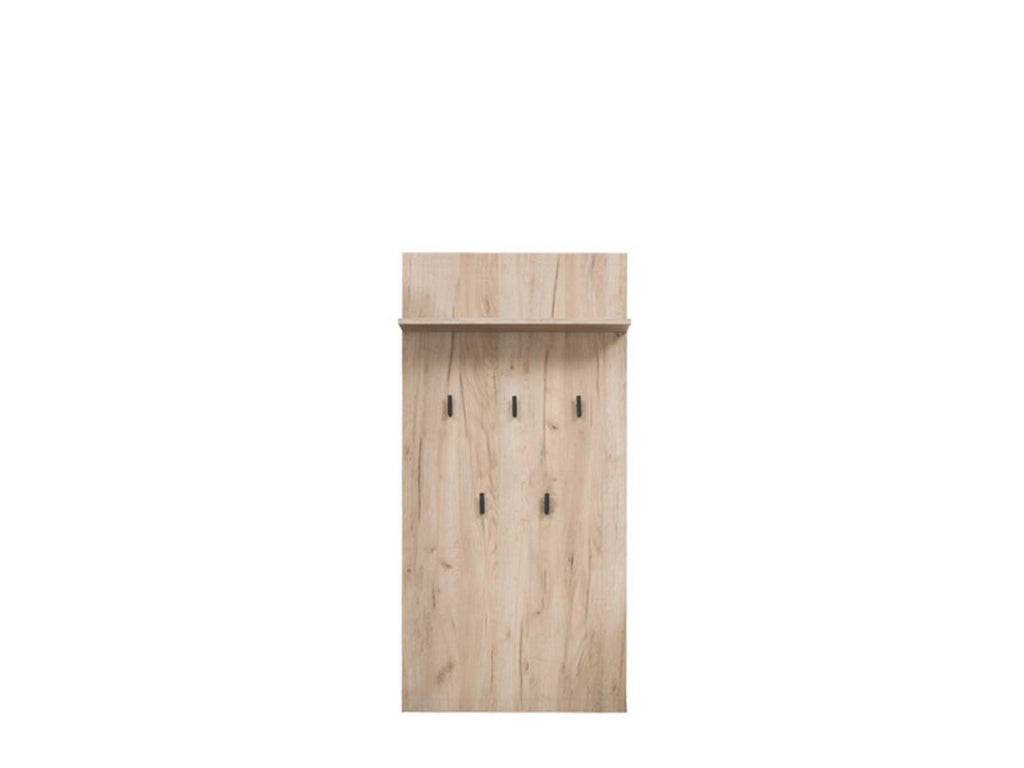 Rovella, Appendiabiti set Fissaggio a Muro Incluso, 137h cm Marrone Rovere