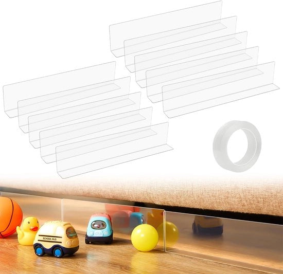 Pacchetto da 10 pezzi di blocco per mobili, blocco per sedie 40x8x4CM, blocco per sedie con adesivo, blocco per sedie krasbestendente, trasparente, con adesivo.