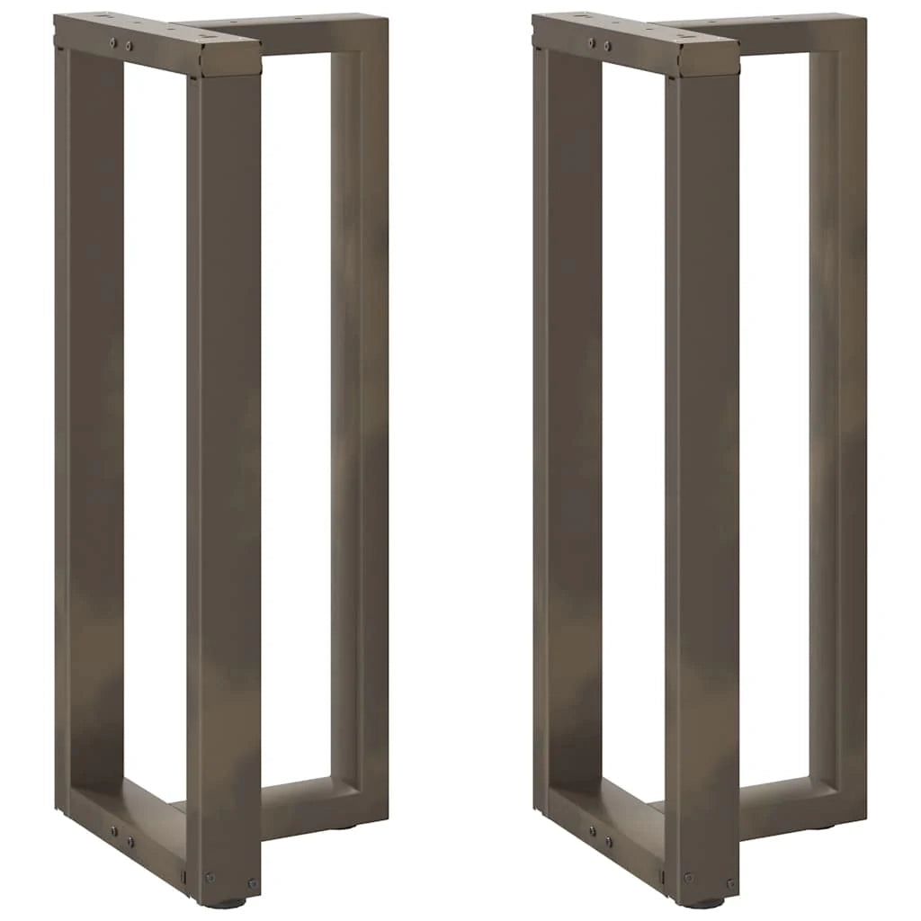 Set di 2 gambe per tavolo da bar a forma di T con piedini regolabili 50 x 35 x 100 cm acciaio nero 02_0057353