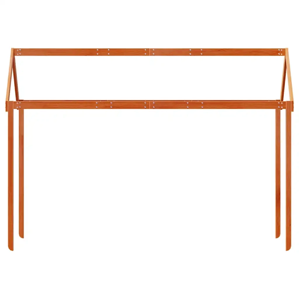Tetto Letto Bambini Marrone Cera 217x95,5x159 cm Massello Pino 846960