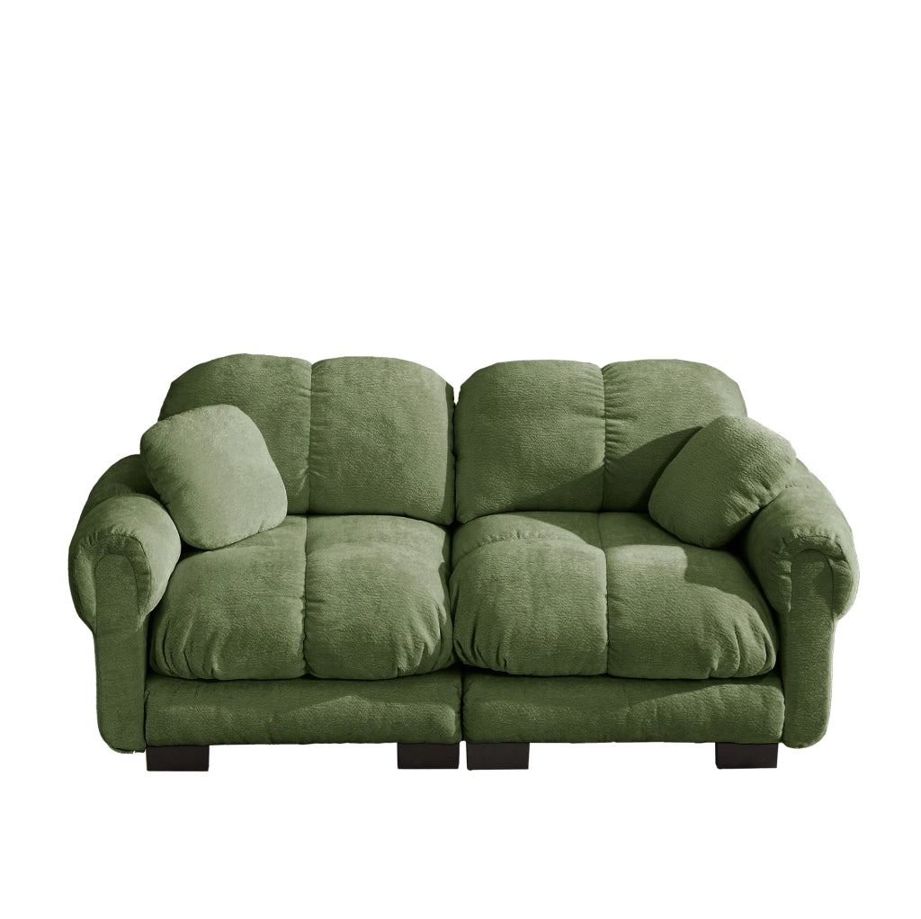 Divano modulare in chenille 190x86x90 cm; verde