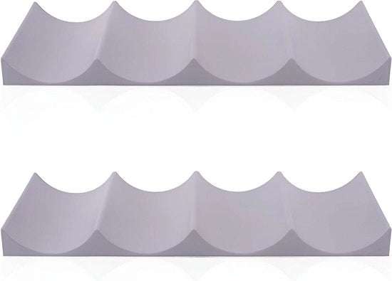 Flessenhouders universali in silicone per frigorifero e armadio - Set da 2 - Stivellabile - Grigio
