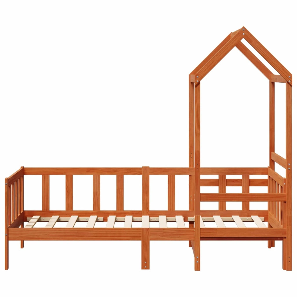 Set di Letto per il Giorno 2 pcs Marrone cerato Pino massello 3422768