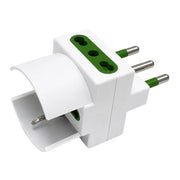 EcoPrice Adattatore Triplo 1 Schuko Open +2 10/16A Spina 16A