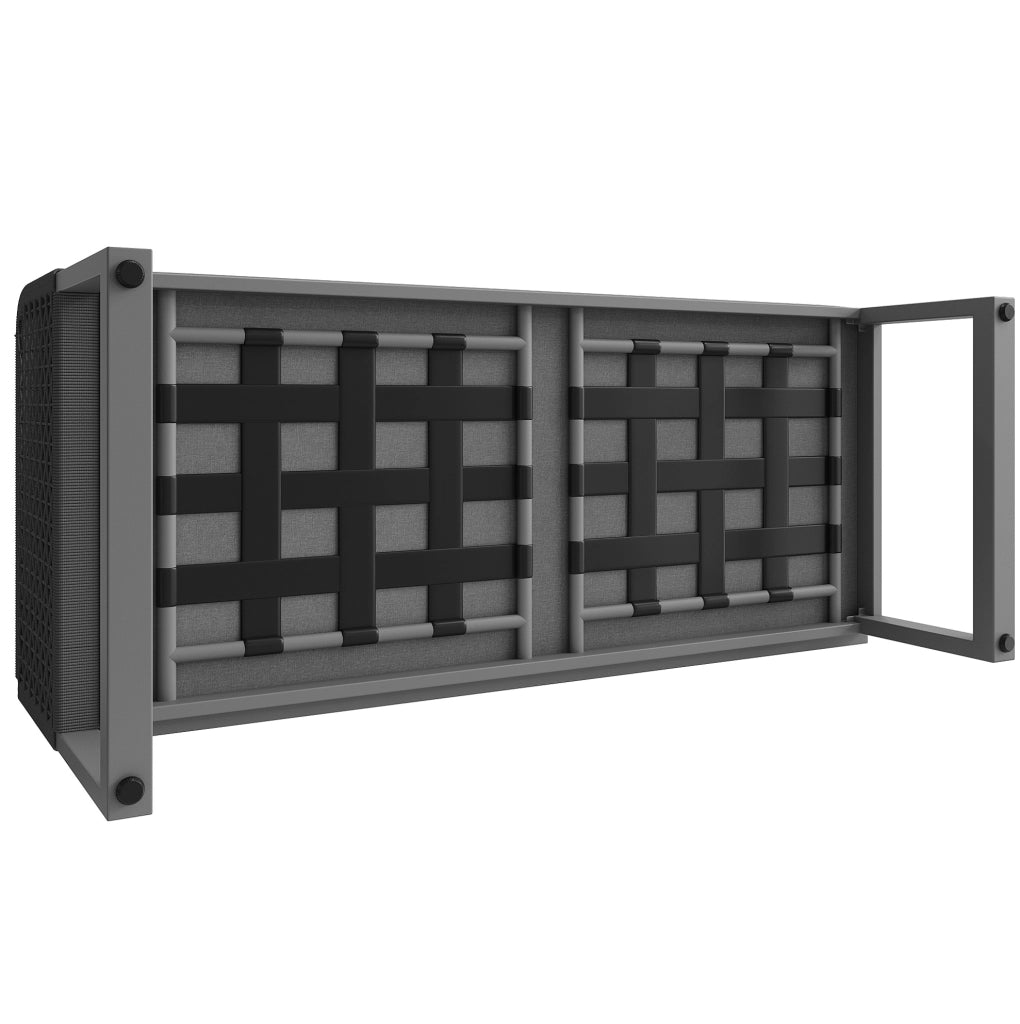 Set Mobili da Giardino in PE Rattan con Cuscini Spessi per 6-8 Persone, Tavolo e Divanetti Modulari Grigio
