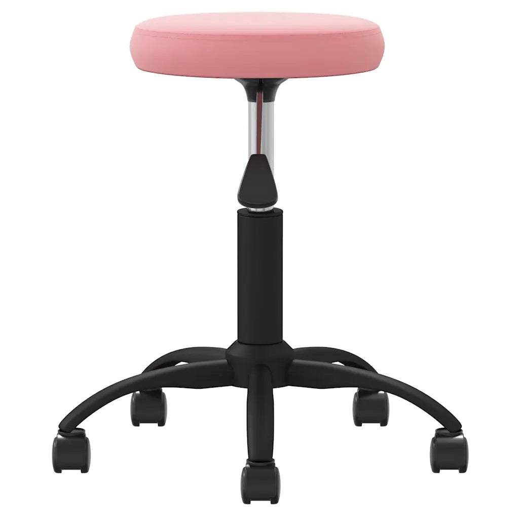 Sedia Girevole da Ufficio Rosa in Velluto