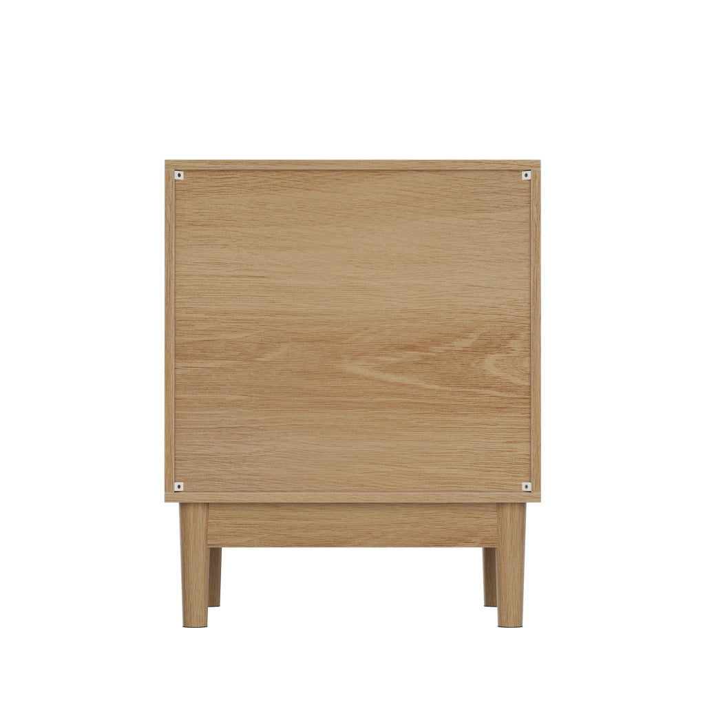 Comodino Mid-Century Modern ¨C MINIMAL ¨C Legno, 2 Cassetti, 45x39x56,5 cm