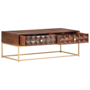 Tavolino da caffè 112x50x40 cm in Legno Massello di Mango 323405