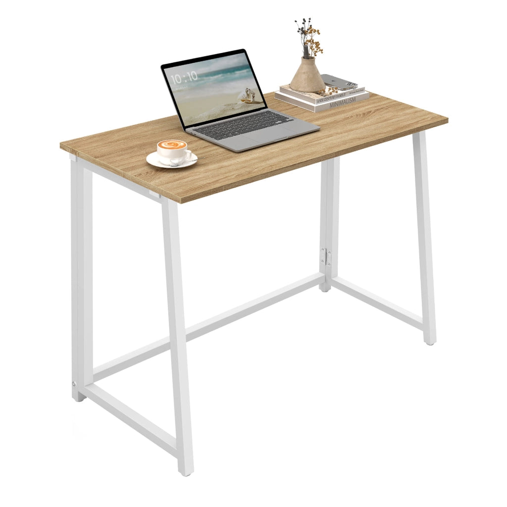 Scrivania per computer Valora MAX 1.0 Sonoma White pieghevole in acciaio