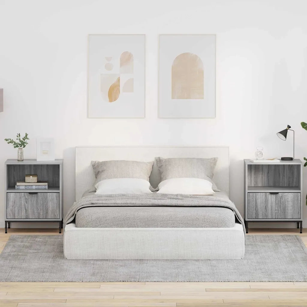 Armadio da Notte 2 pcs Grigio sonoma 49 x 36 x 61 cm 883487