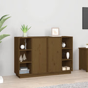 Credenza-Buffet-Armadio da cucina ambra 120x35x80 cm in Legno Massello di Pino 775853