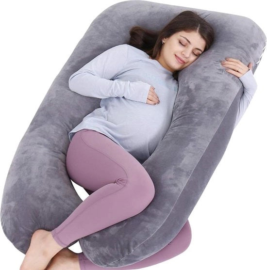 Cuscino da seduta a forma curva per la gravidanza - massaggio ottimale - 1 pezzo - grigio - rivestimento in velluto
