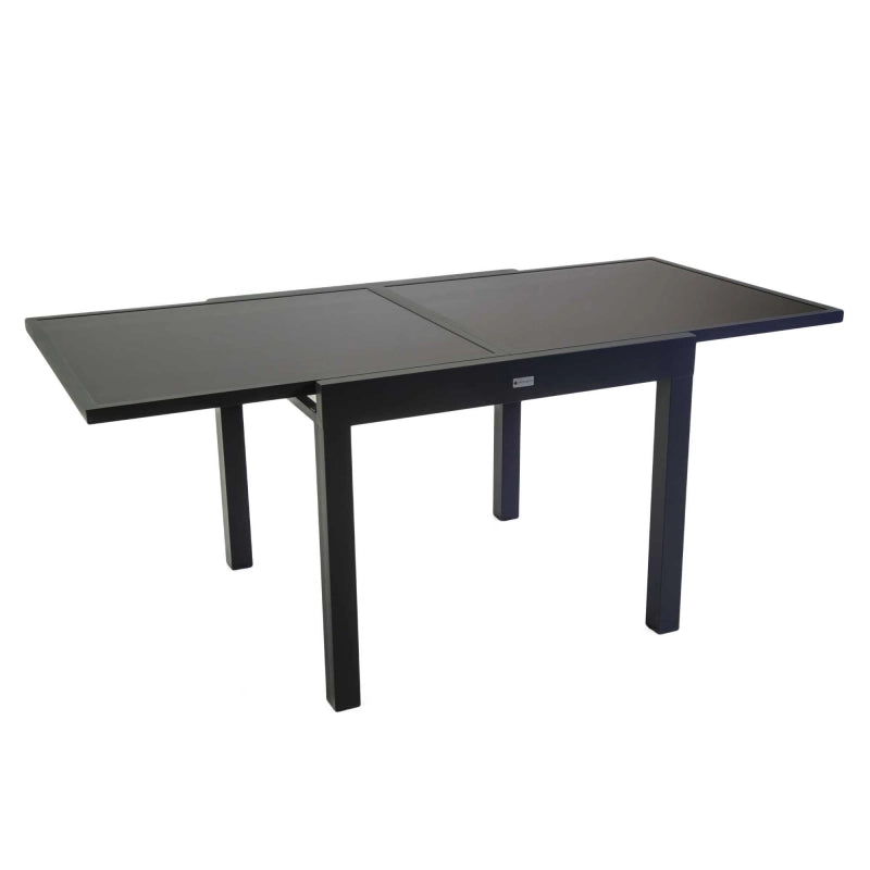 Tavolo alluminio boise allungabile antracite quadro cm 90/180x90h75