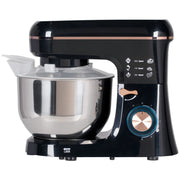 Robot da cucina, impastatrice, frullatore, 6 velocit¨¤, ciotola in acciaio inox da 5,5 litri, nero