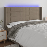 Testiera a LED Tortora 163x16x118/128 cm in Tessutocod mxl 121792