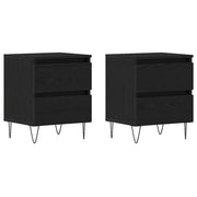 Set di 2 Comodini | Armadio da Notte | Mobiletto da notte con cassetto Rovere nero 40 x 35 x 50 cm