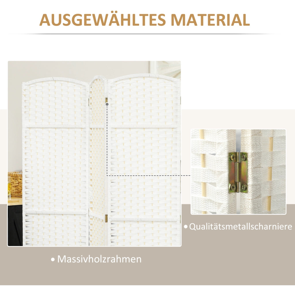 Paravento Filtro Luce 6 Pannelli ¨C Zephmum ¨C Bianco 180x160 cm