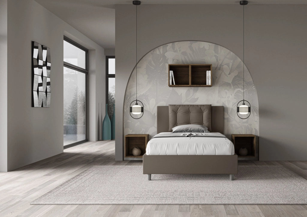 Letto 1 Piazza e Mezzo 120x210 cm Senza Rete Annalisa Cappuccino