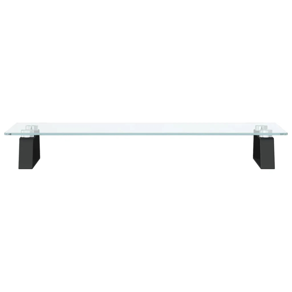 Supporto per monitor mobile da scrivania 60 x 20 x 8 cm vetro temperato e metallo nero 02_0044897