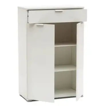 Credenza moderna 2 ante+cassetto bianco già montato L75 H105 P38
