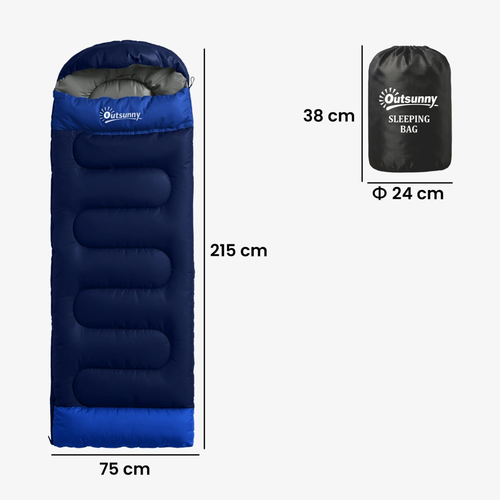 Sacco a Pelo per Adulti. Leggero e Compatto. Blu Navy