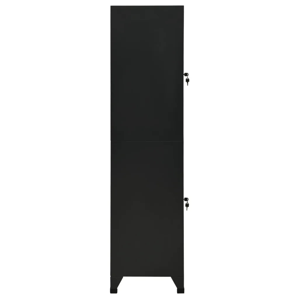 Armadietto moderno e robusto per ufficio 38 x 45 x 180 cm acciaio nero 02_0046994