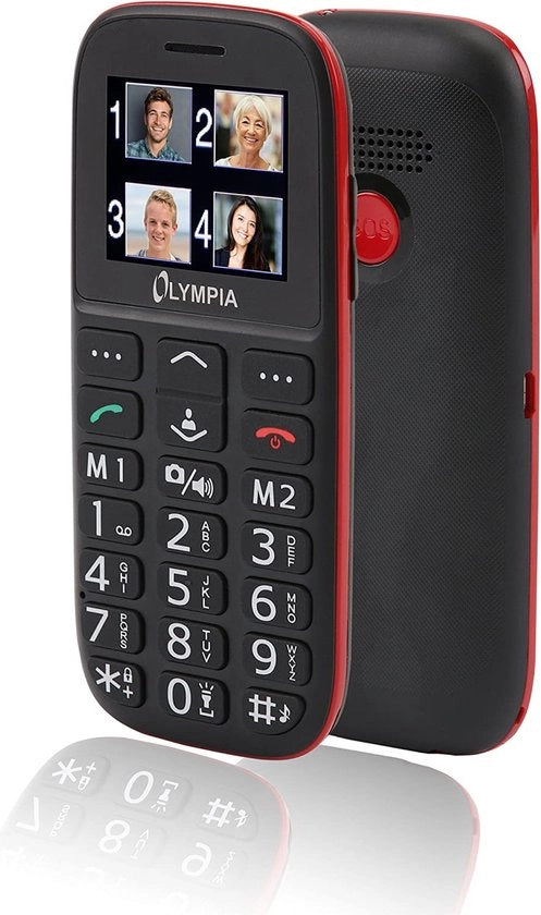 Telefono portatile per anziani, Sistema di allarme di emergenza per assistenti / Pulsante di allarme SOS - Chiamata di emergenza / Sistema di allarme di emergenza / Assistenza personale per anziani