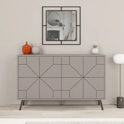 Madia 4 Ante 123x35x77,4 cm in MDF Dune Tortora