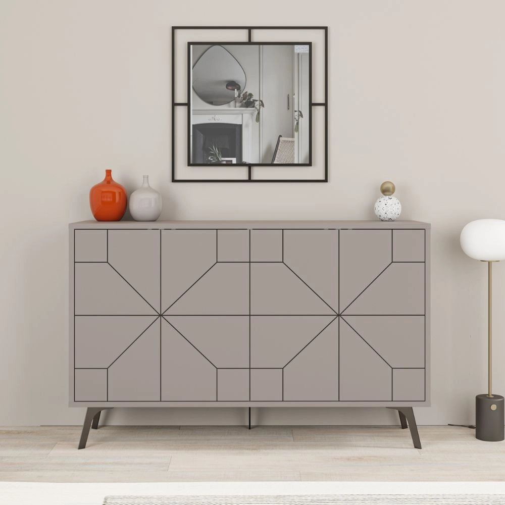 Madia 4 Ante 123x35x77,4 cm in MDF Dune Tortora