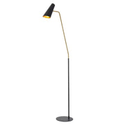 LÚZETE - LAMPADA DA TERRA ACCIAIO DORATO/BAILEY NERO