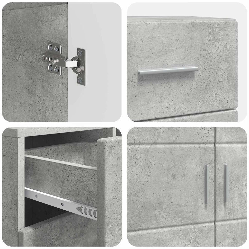 Armadio in Legno Grigio cemento 88,5 x 30,5 x 73 cm 880284