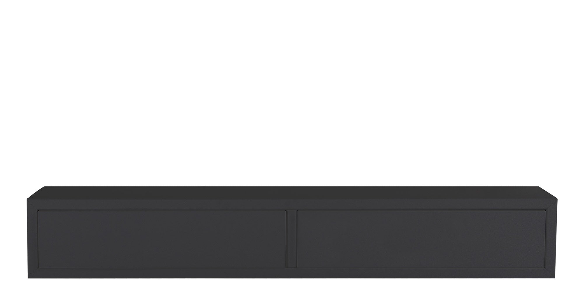 Mensola da Parete con 2 Cassetti 88,2x13,4x20 cm in Fibra di Legno Domino Nero