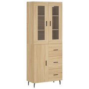 Credenza | Madia | Buffet da pranzo | Armadio da pranzo Rovere Sonoma 69,5x34x180 cm in Legno Multistrato