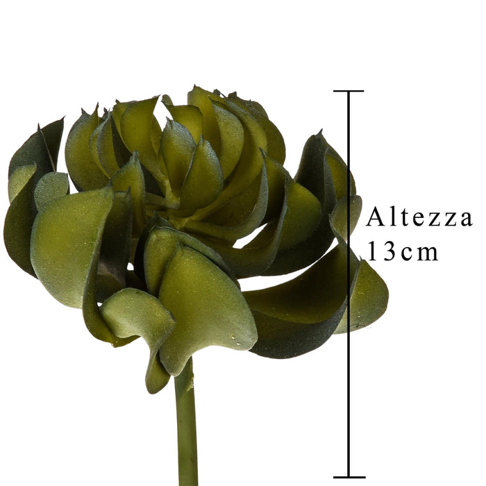 Set 6 Aoenium arboreum Artificiale Altezza 13 cm Verde