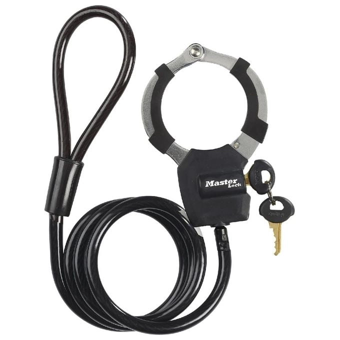 Master Lock 8275EURDPROBLK Street Cuff Lucchetto a Manette Cavo Acciaio Intrecciato 1 m Diametro 8 mm colore Nero