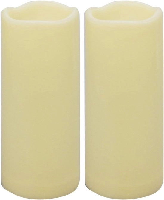 2 pezzi di candela LED acqua resistente a 7 pollici senza fiamma timer per 1000 ore di durata della batteria/flickering batteria alimentata elettricamente grande candela per lampioni esterni per festival decorazione esterna
