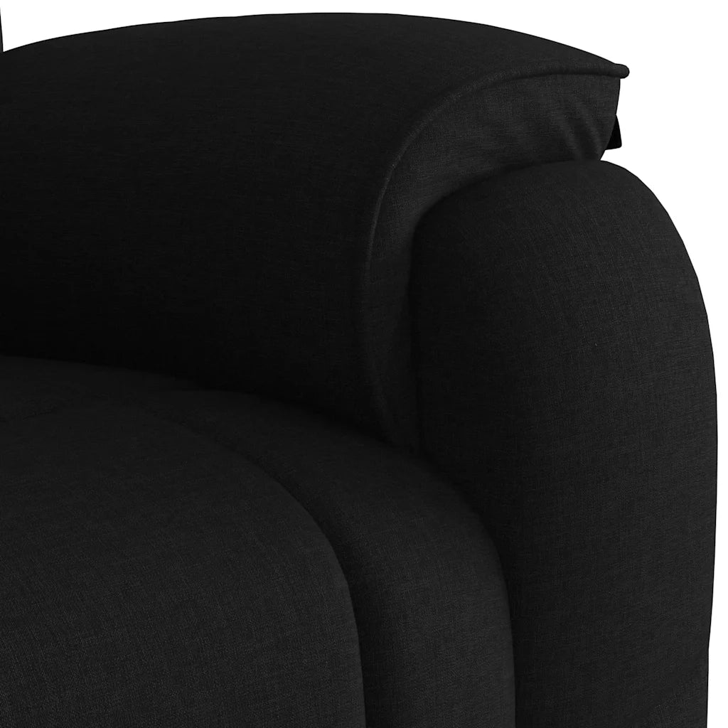 Divano Sedia-Poltrona Reclinabile in Tessuto Nero 595255